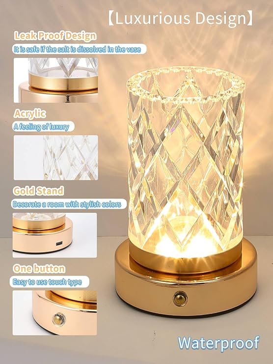 Lámpara de cristal multifunción para mesita - additional image 3