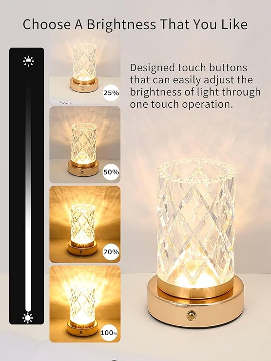 Lámpara de cristal multifunción para mesita - additional image 1